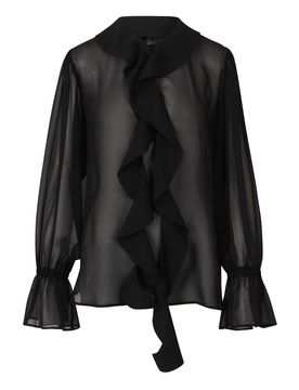 Camicia lavalliere trasparente