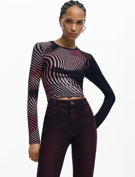 Desigual - Camiseta de mujer ondas - Desigual - FashionsVida