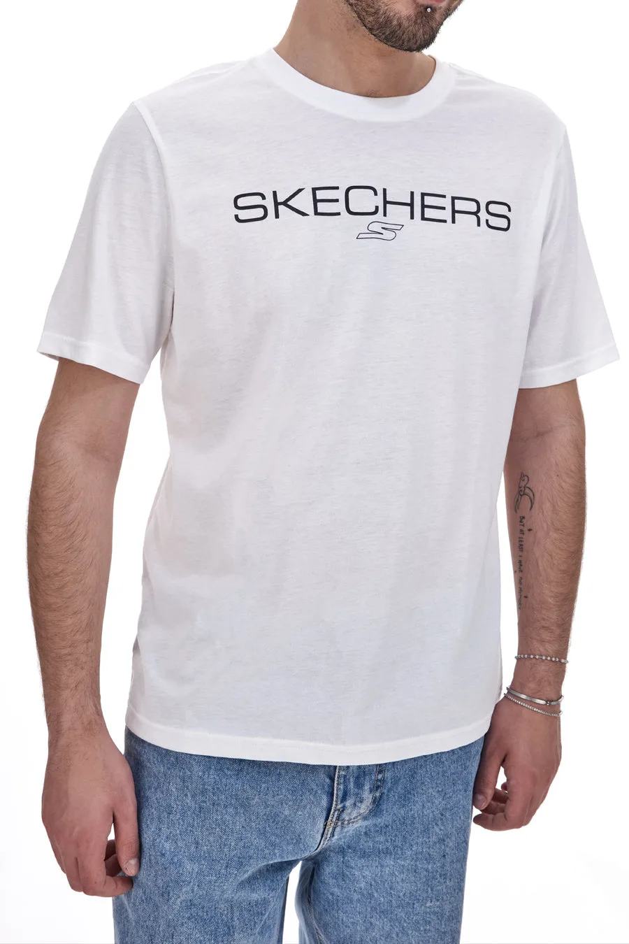T-Shirt Mezza Manica Bianca Performance Tee S - Skechers - FashionsVida