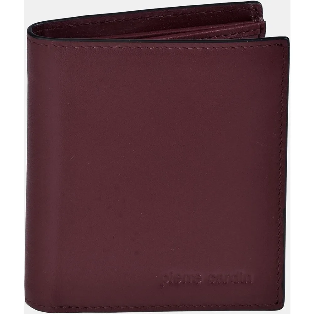 Cartera compacta en piel suave color negro para hombre - Pierre Cardin - FashionsVida