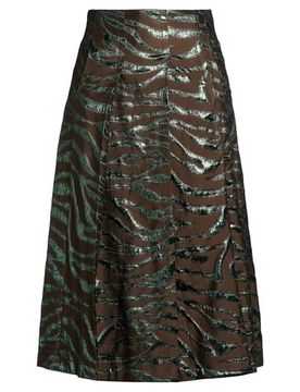 Midi-Rock Damen Dunkelbraun 40 Damen