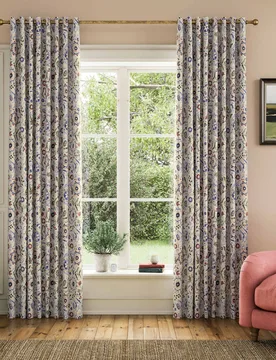 Festival Flowers Eyelet Curtains Multi - Joules - FashionsVida
