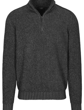 Zip Troyer Pullover, gemustert male