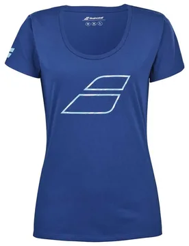Exercise Flag Short Sleeve T-shirt Sodalite Blue XS - Babolat - FashionsVida