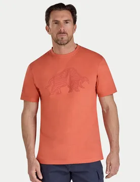 Flock Union Jack Bull Mens T-Shirt - Raging Bull - FashionsVida