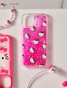 Custodia per iPhone 15 Hello Kitty - rosa