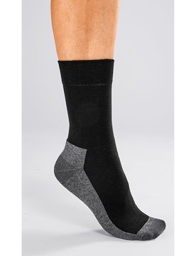 Diabetiker Sportsocken, 2 Paar grau schwarz 35