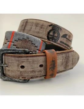 Gürtel TECKA urban-grey-orange 115 cm - Euroriding - FashionsVida