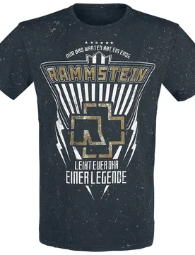 T-Shirt - Legende - S bis 4XL - für Männer - Größe 4XL - schwarz - Lizenziertes Merchandise! - Männer - male - Rammstein - FashionsVida