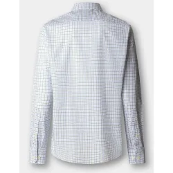 Camisa de hombre popelín cuadros tattersall fit clásico