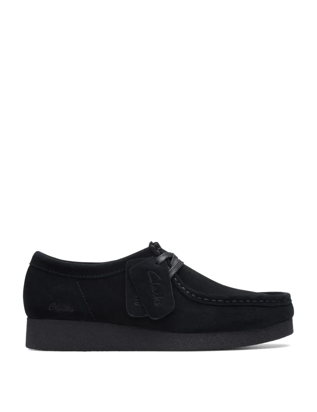 Wallabee Suede Flatform Shoes Black female - Clarks - FashionsVida