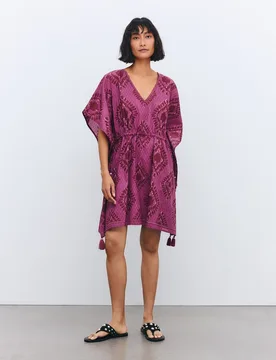Kaftán con print raya flor - Tintoretto - FashionsVida