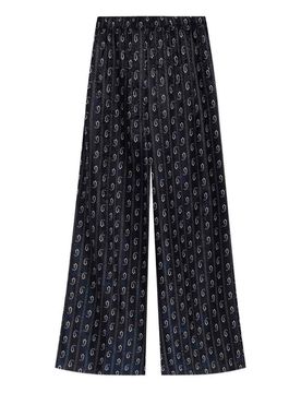Pantaloni in seta jacquard