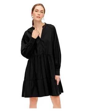Vestito Corto A Maniche Lunghe Ria Black S