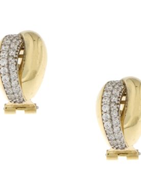 Orecchini Donna Oro Giallo Bianco GL101341