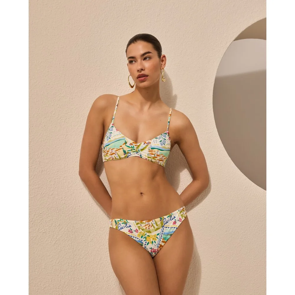 Braga de bikini estampada de mujer - Énfasis - FashionsVida