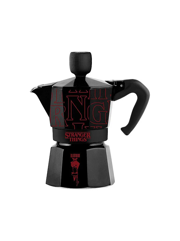 Moka Express 6 tazze STRANGER THINGS nero - Bialetti - FashionsVida