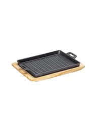 Küchenprofi Griglia/Piatto da portata 32x22 cm Ghisa/Nero nero