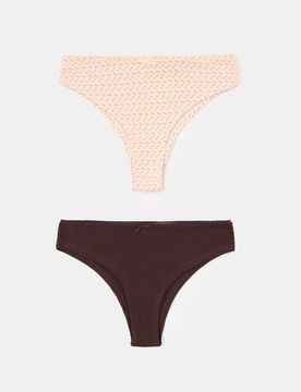 Slip brasiliani in cotone – confezione da 2 pezzi - multicolor