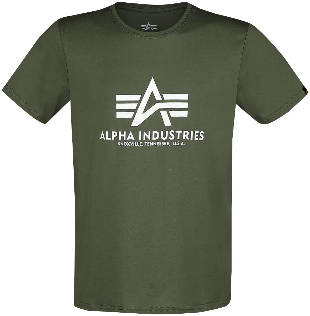 T-Shirt - Basic T - S - für Männer - Größe S - dunkelgrün - Männer - male - Alpha industries - FashionsVida