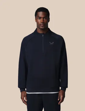 Men’s Adapt Cotton Fleece Quarter Zip Sweatshirt - Navy NAVY M male - Castore - FashionsVida