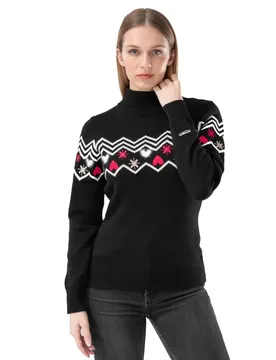 Pull à Col Roulé Palmira Amaranth 40 - Duvillard - FashionsVida