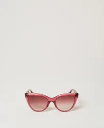 Lunettes de soleil papillon transparentes