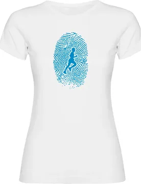 Maglietta A Maniche Corte Runner Fingerprint White M - Kruskis - FashionsVida