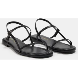 Sandalias planas de mujer de piel