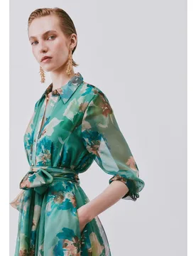 Vestido camisero estampado - Woman Fiesta El Corte Inglés - FashionsVida