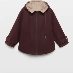 Abrigo de mujer paño reversible