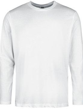 Langarmshirt - Basic Longsleeve - XL bis 4XL - für Männer - Größe XXL - weiß - Männer - male