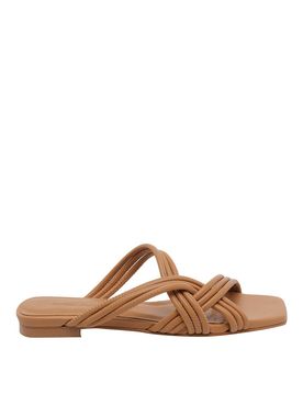 Sandali piatti marroni