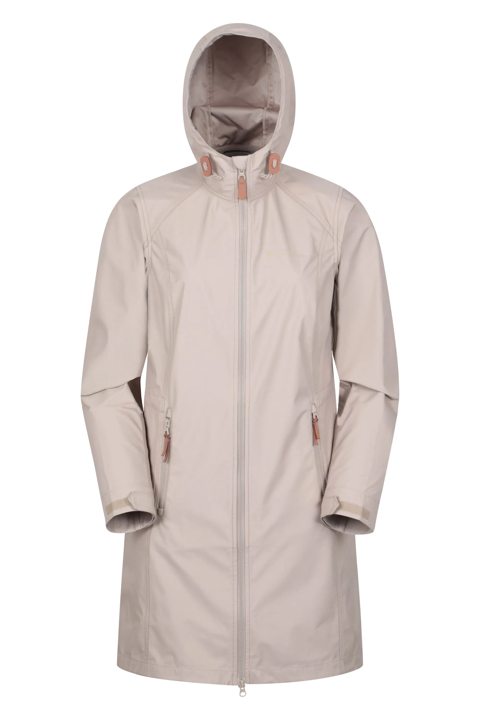 Iona Womens Longline Softshell Jacket - Beige - Beige - Size: 6 - Mountain Warehouse - FashionsVida