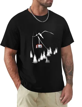 Chamonix Cable car Aiguille du Midi T-Shirt Christmas Theme Tee Top - Aliexpress - FashionsVida