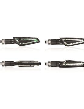 Coppia Di Frecce Moto Shelter A Led Nero Fumè taglia unica
