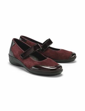 Hallux-Klettballerina Extra-Weite - Bordeaux - female - Size: 41