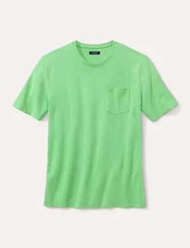 Extraglatt T-Shirt, noch offen: Größenlauf, Farbe Grün, 52, bügelfreier Baumwollmix praktische Brusttasche Herren - Walbusch - FashionsVida