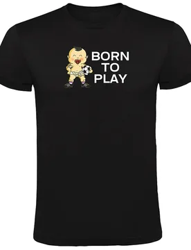 T-shirt à Manches Courtes Born To Play Football Black 2XL - Kruskis - FashionsVida