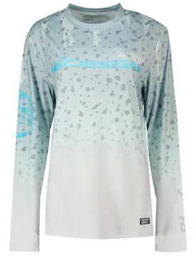 Giant Trevally Performance Long Sleeve T-shirt Grey 2XL Women - Hotspot Design - FashionsVida