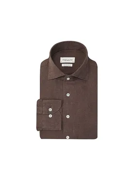 Leinenhemd braun 41 herren - Profuomo - FashionsVida