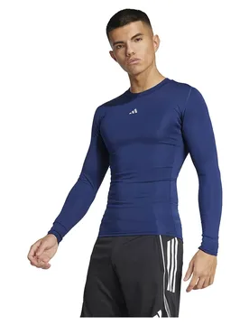 T-shirt à Manches Longues Techfit Team Navy Blue 2 XL