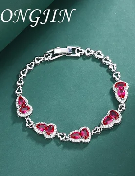 Original Designer Red Water Droplet Crystal Gourd Bracelet Earrings Chinese Style Retro Fresh Elegant Charm Lady Silver Jewelry - Aliexpress - FashionsVida