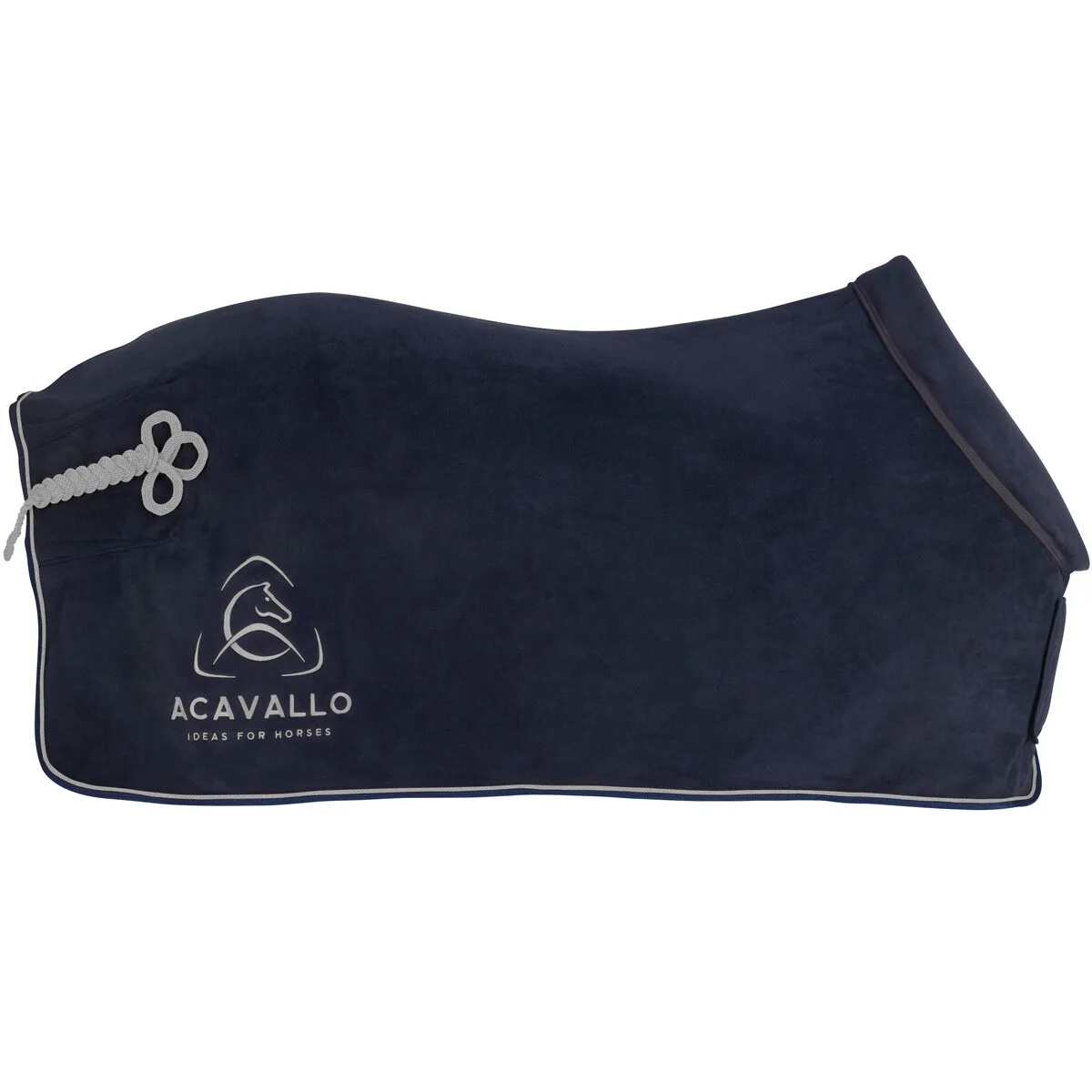 Fleecedecke, navy-silver 145cm - Acavallo - FashionsVida
