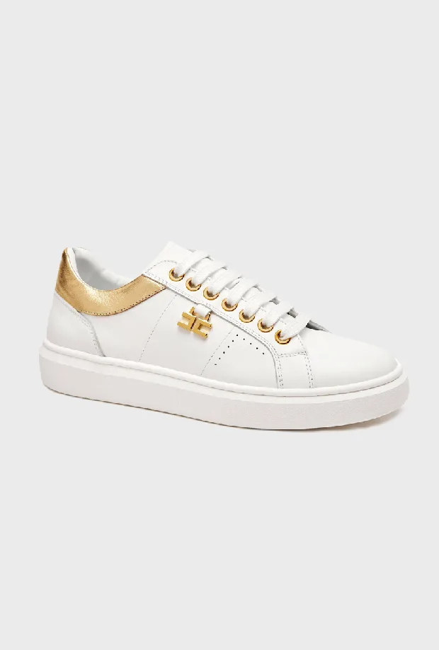 Scarpe bambina avorio-oro - Elisabetta Franchi - FashionsVida