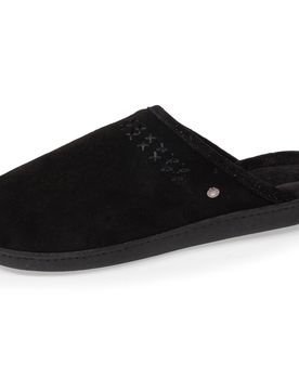 Chaussons mules cuir Noir noir 36