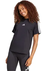 Essentials 3 stripes camiseta manga corta mujer Negro (M)