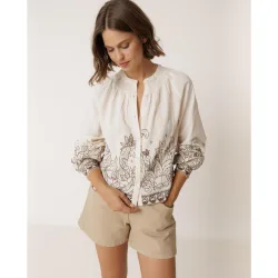 Indi & Cold - Blusa de mujer cuello redondo manga larga