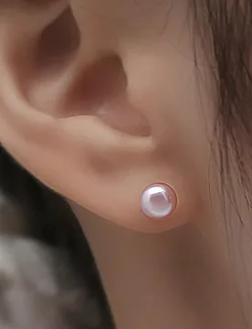 Par de pendientes de perla de cultivo de plata esterlina S925 con diseño minimalista y elegante, adecuados para uso diario, oficina y atuendos de fie - Shein - FashionsVida