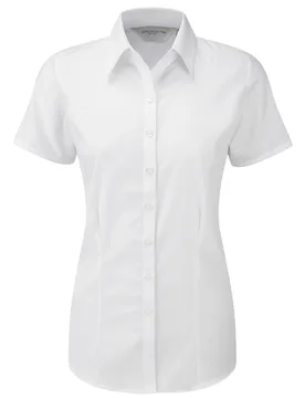 Collection Womens/ladies Herringbone Formal Shirt (White) - Size X-Small - Russell athletic - FashionsVida